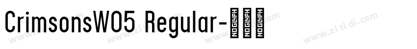 CrimsonsW05 Regular字体转换